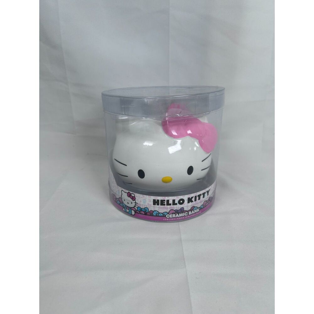 Hello Kitty Ceramic Bank Head Pink Bow
